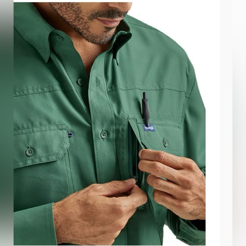 Wrangler Men’s Performance Long Sleeve Shirt - Picture 3 of 16
